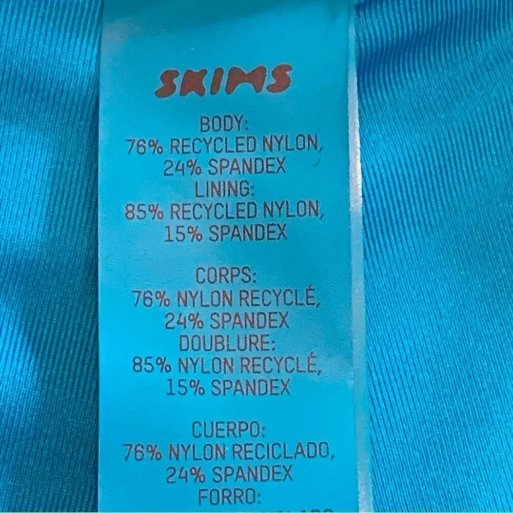 Skims Recycled Swim Mid Waist Short Size Small Turquoise